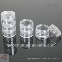 SF003 Transparent cosmetic cream stackable jar